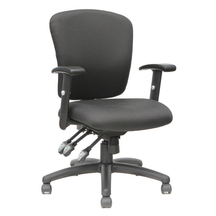 Fauteuil de bureau en tissu TygerClaw mi-dossier - gris