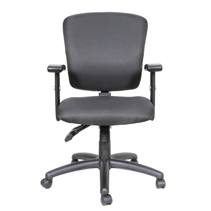 Fauteuil de bureau en tissu TygerClaw mi-dossier - gris