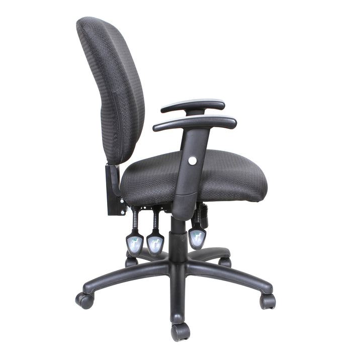 Fauteuil de bureau en tissu TygerClaw mi-dossier - gris