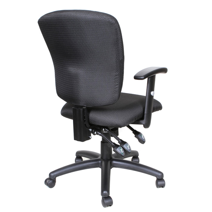 Fauteuil de bureau en tissu TygerClaw mi-dossier - gris