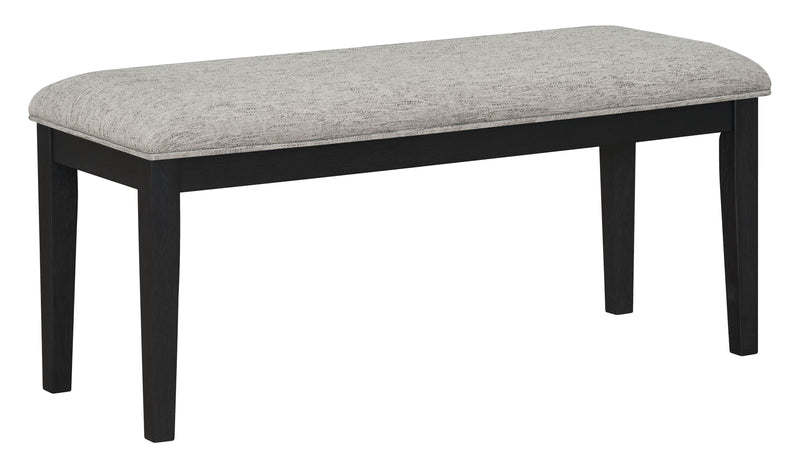 Banc de salle à manger Trove de 42 po (L) avec siège rembourré - noir