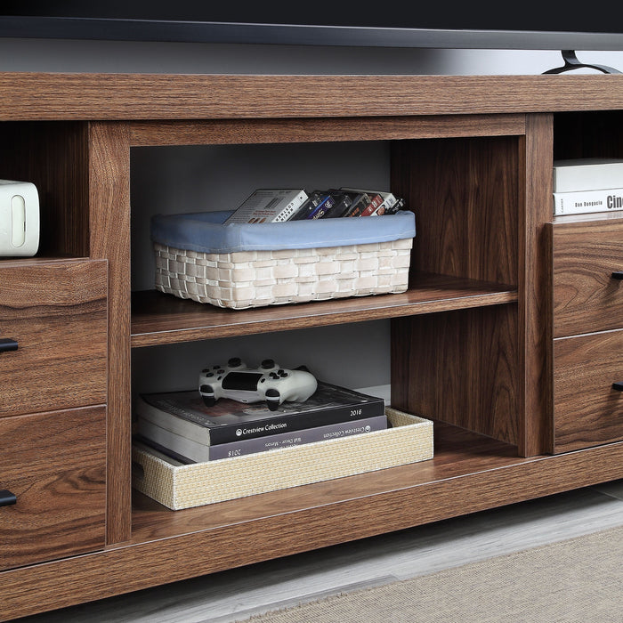 Meuble pour téléviseur Richmond de Manhattan Comfort de 60 po avec 2 tiroirs et 4 tablettes - brun