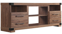 Meuble pour téléviseur Richmond de Manhattan Comfort de 60 po avec 2 tiroirs et 4 tablettes - brun