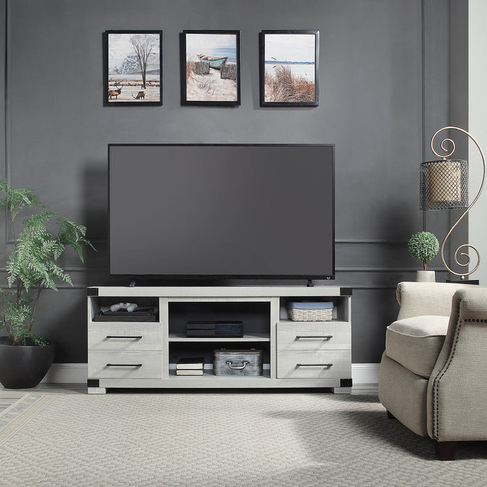 Meuble pour téléviseur Richmond de Manhattan Comfort de 60 po avec 2 tiroirs et 4 tablettes - gris