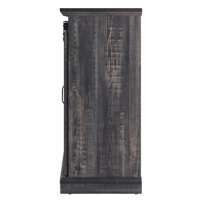 Meuble pour téléviseur Myrtle de Manhattan Comfort de 60 po avec 2 portes coulissantes - brun foncé