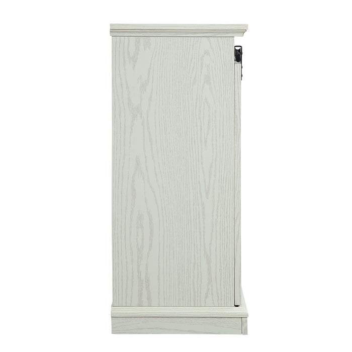 Meuble pour téléviseur Myrtle de Manhattan Comfort de 60 po avec 2 portes coulissantes - chêne crème