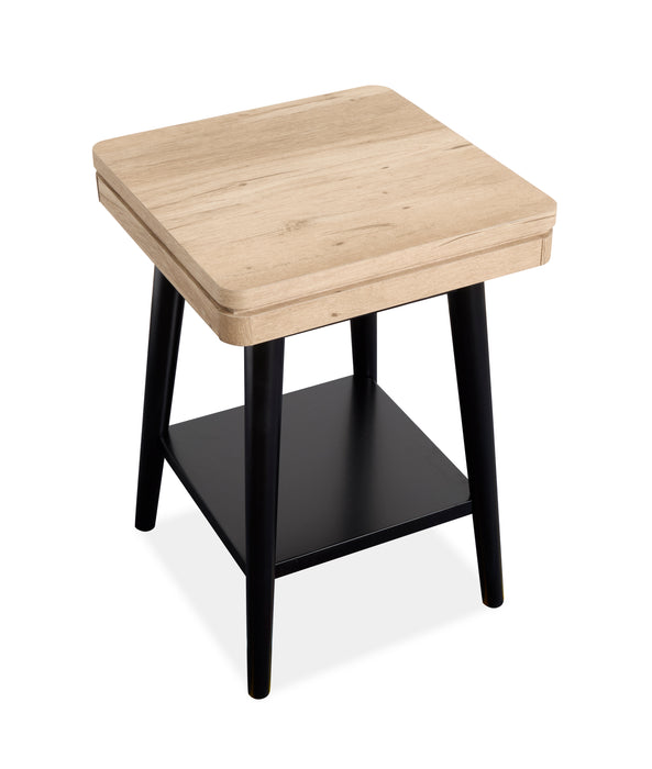 Table d’appoint Tyssen de 18 po avec rangement - bois de grève