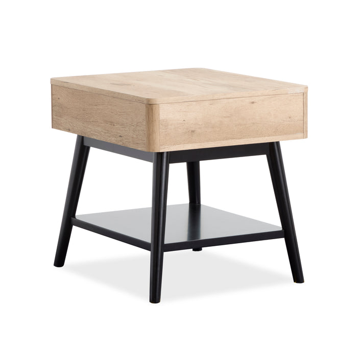 Table de bout Tyssen de 22 po avec rangement - bois de grève