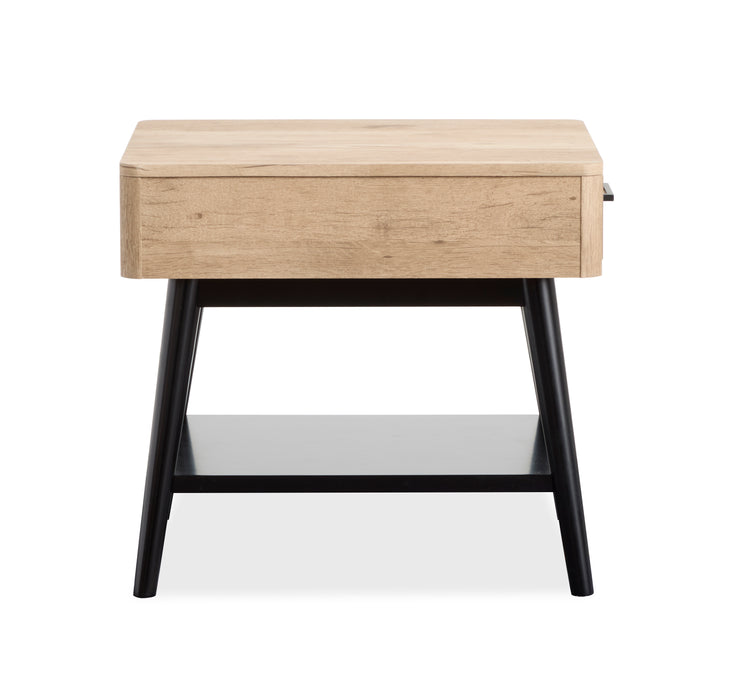 Table de bout Tyssen de 22 po avec rangement - bois de grève