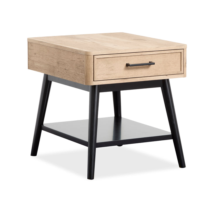 Table de bout Tyssen de 22 po avec rangement - bois de grève