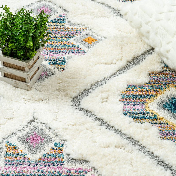 Carpette à poil long Lola bohème - 2 pi 7 po x 8 pi