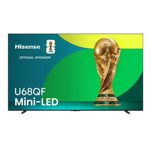 Téléviseur QLED à Mini DEL HISENSE U68QF UHD 4K de 75 po avec IA et Fire TV (75U68QF)