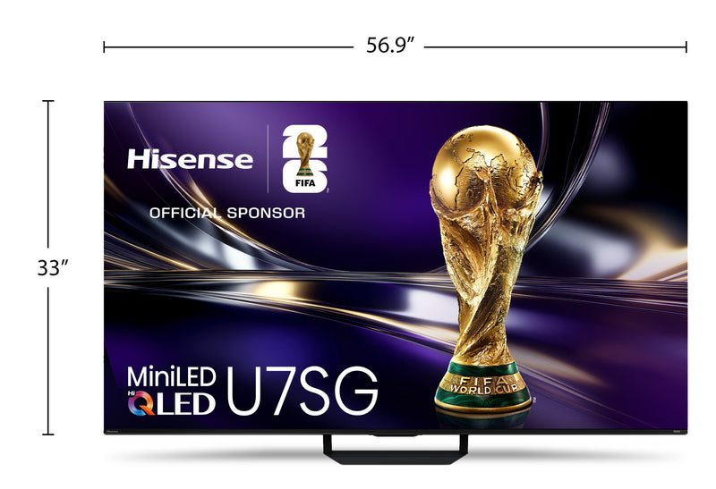 Téléviseur QLED Hisense U7SG UHD 4K de 65 po avec Mini DEL, IA et (écran) antireflet (65U7SG) - modèle 2026