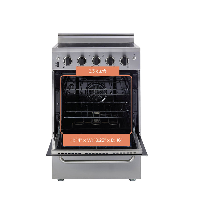 Cuisinière électrique Prestige par Unique de 24 po à convection - UGP-24V EC S/S