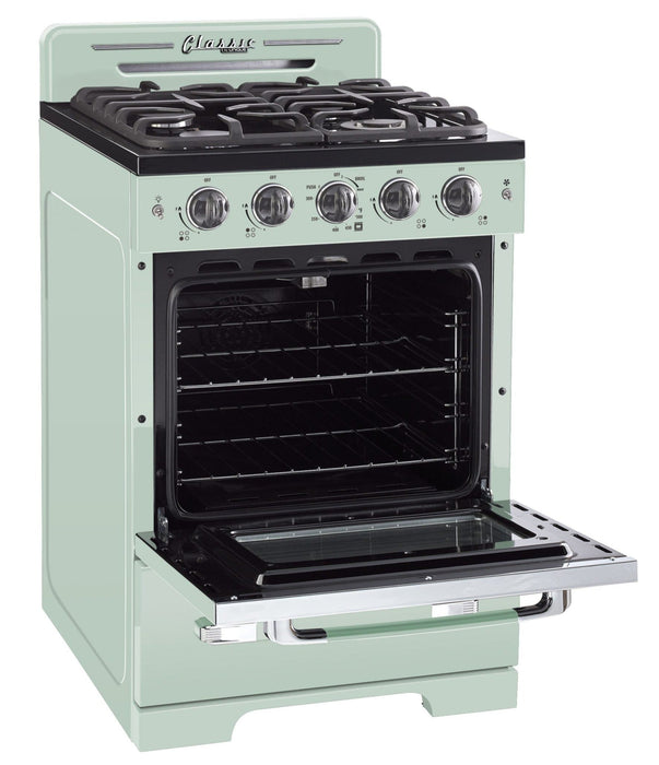 Cuisinière à gaz Classic Rétro par Unique de 24 po à convection - UGP-24CR LG
