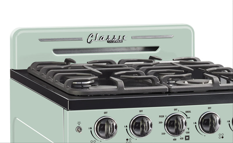 Cuisinière à gaz Classic Rétro par Unique de 24 po à convection - UGP-24CR LG