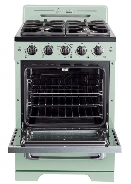 Cuisinière à gaz Classic Rétro par Unique de 24 po à convection - UGP-24CR LG