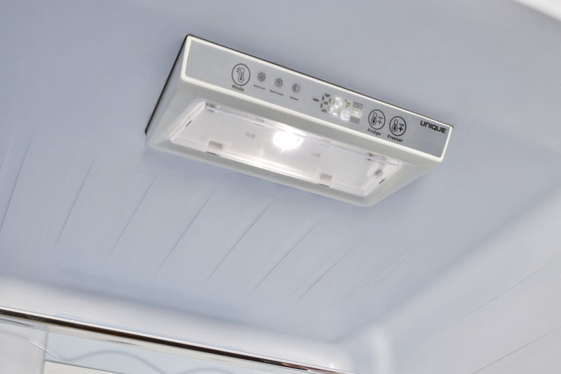Réfrigérateur Prestige par Unique de 12 pi³ à congélateur inférieur sans givre - UGP-328L P S/S