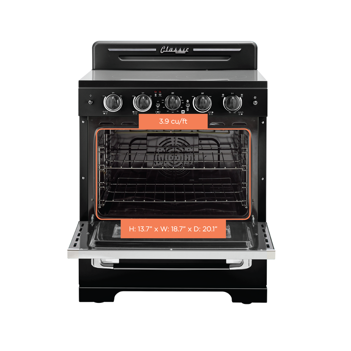 Cuisinière électrique  Classic Rétro par Unique de 30 po à convection - UGP-30CR EC B