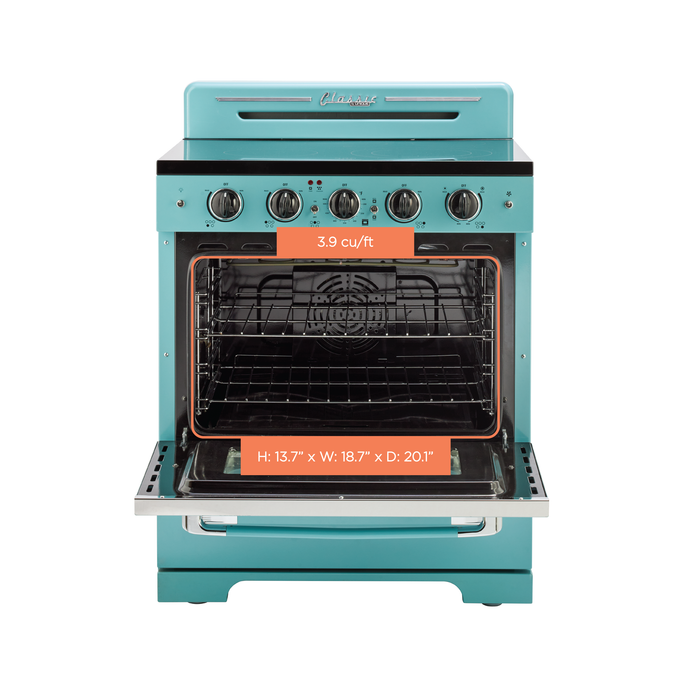 Cuisinière électrique  Classic Rétro par Unique de 30 po à convection - UGP-30CR EC T