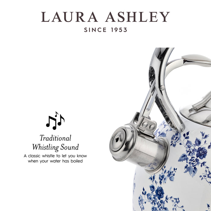 Bouilloire sur la cuisinière Laura Ashley en acier inoxydable, rosier de Chine - VQ-SBNK057-LACR-CA