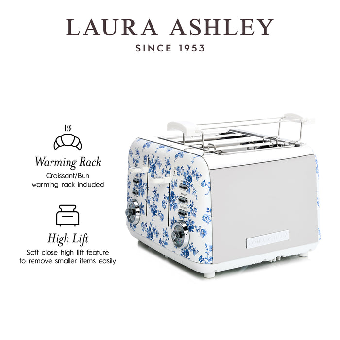 Grille-pain Laura Ashley à 4 tranches, rosier de Chine - VQ_SBT583-LACR-CA