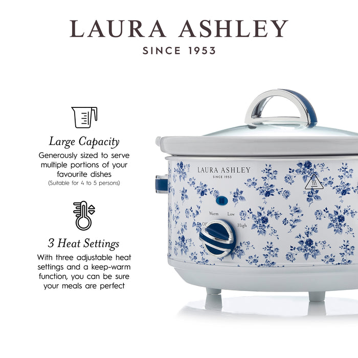 Mijoteuse Laura Ashley de 3,5 l, rosier de Chine - VQ-SLWC3L-LACR-CA