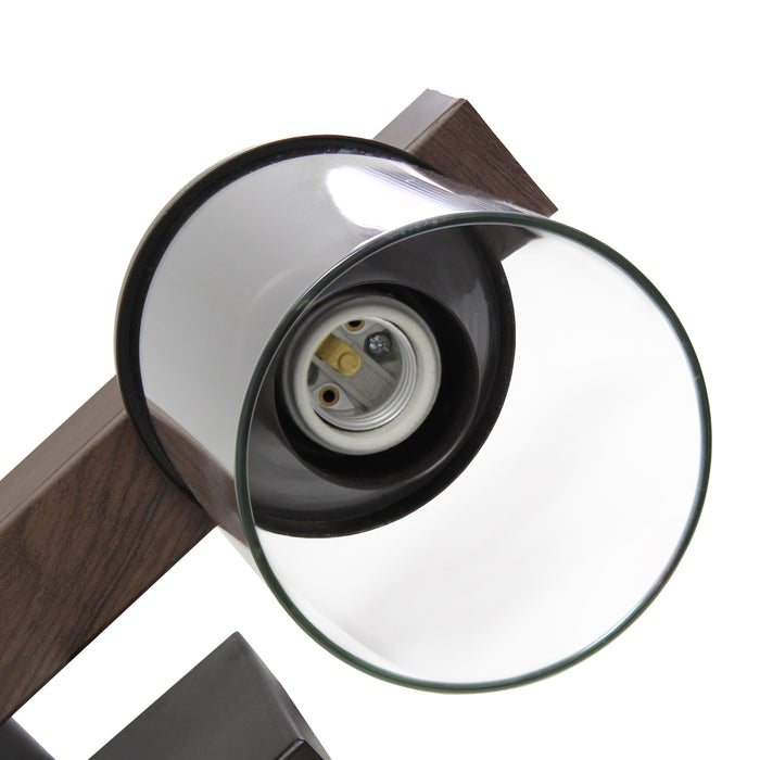 Éclairage au-dessus du meuble-lavabo d’Elegant Designs à 3 ampoules de type lanterne - brun