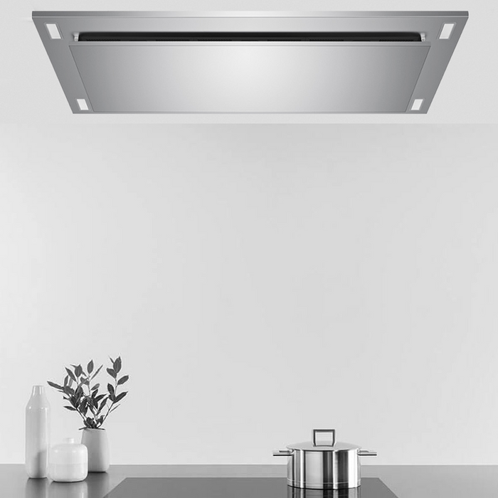 Hotte de cuisinière encastrée au plafond Victory de 36 po et de 600 pi3/min en acier inoxydable - Sunset-36