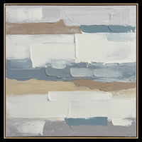  Œuvre d’art murale Echo peinte à la main à texture épaisse - 40 po x 40 po