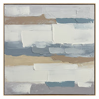 Œuvre d’art murale Echo peinte à la main à texture épaisse - 40 po x 40 po