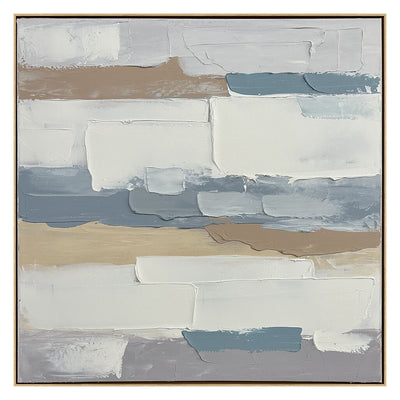 Echo Hand Painted Heavy Textured Wall Art – 40" x 40" | Œuvre d’art murale Echo peinte à la main à texture épaisse - 40 po x 40 po