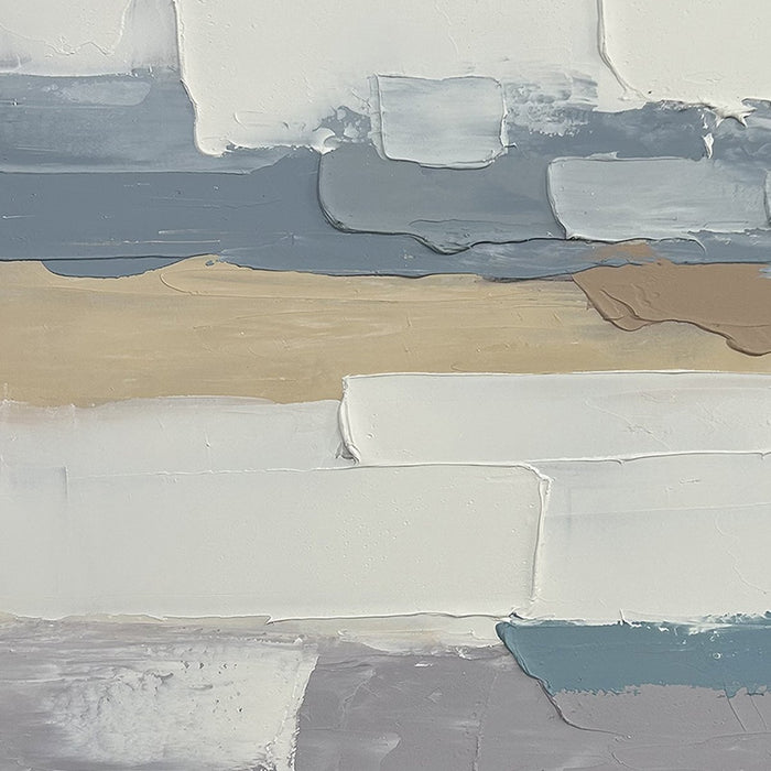 Œuvre d’art murale Echo peinte à la main à texture épaisse - 40 po x 40 po