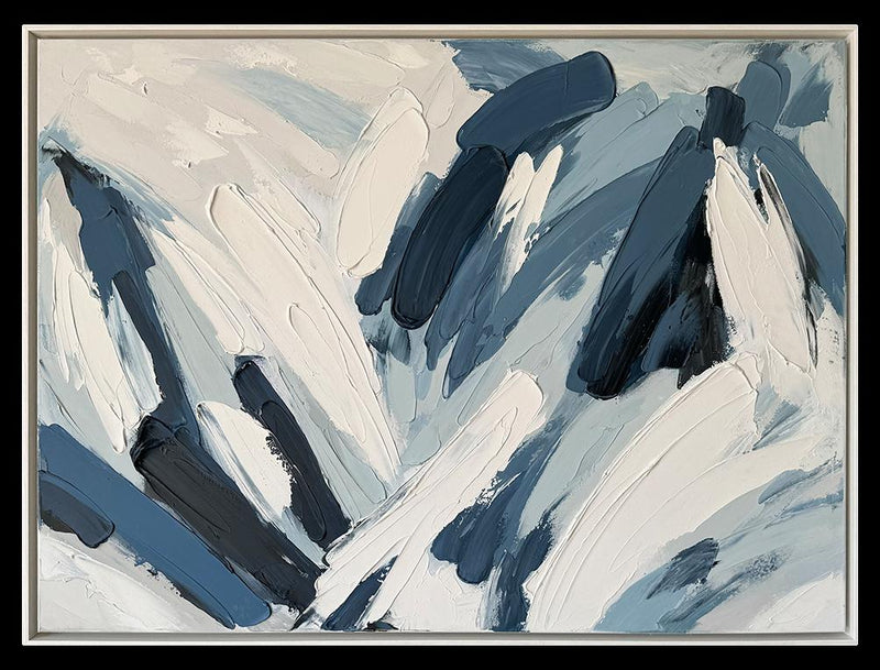 Œuvre d’art murale Shroud peinte à la main à texture épaisse - 48 po x 36 po