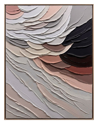 Melody Hand-Painted Heavy Textured Wall Art with Board – 36" x 48" | Œuvre d’art murale Melody peinte à la main à texture épaisse avec planche - 36 po x 48 po