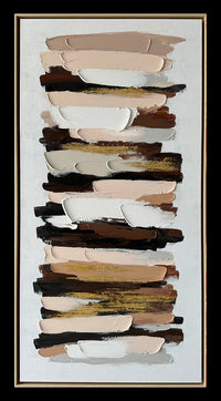 Œuvre d’art murale Glow peinte à la main à texture épaisse - 30 po x 60 po