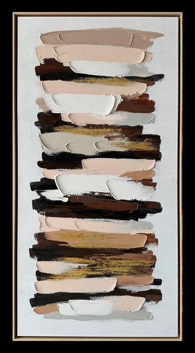 Œuvre d’art murale Glow peinte à la main à texture épaisse - 30 po x 60 po 