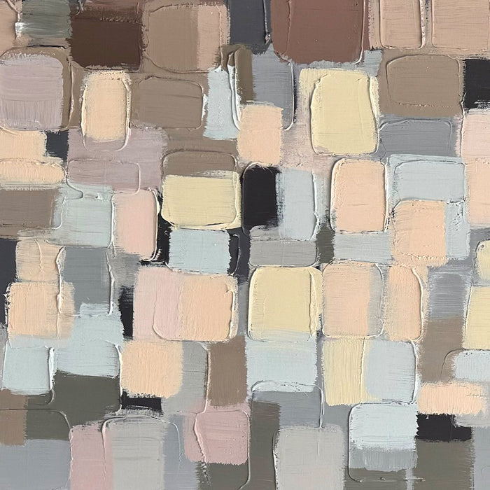 Œuvre d’art murale Pulse peinte à la main à texture épaisse - 60 po x 30 po