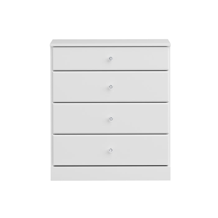 Commode Astrid à 4 tiroirs pour enfants - blanche