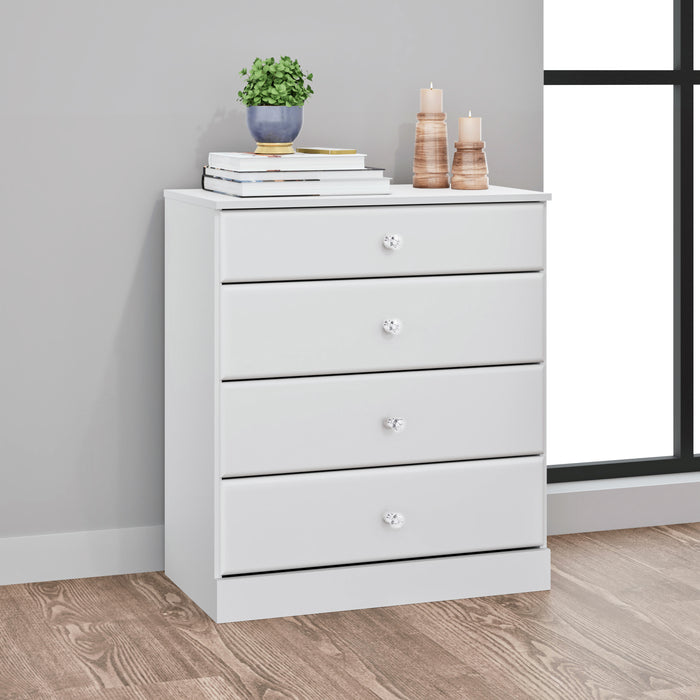 Commode Astrid à 4 tiroirs pour enfants - blanche
