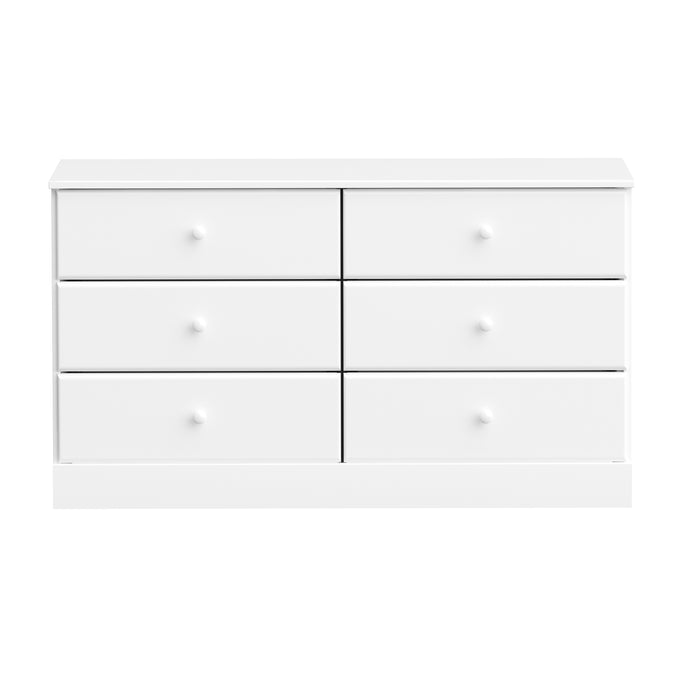 Commode Astrid à 6 tiroirs - blanche