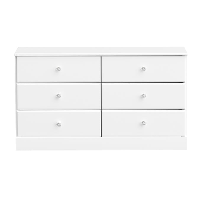 Commode Astrid à 6 tiroirs pour enfants - blanche