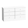Commode Astrid à 6 tiroirs pour enfants - blanche