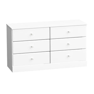 Commode Astrid à 6 tiroirs pour enfants - blanche