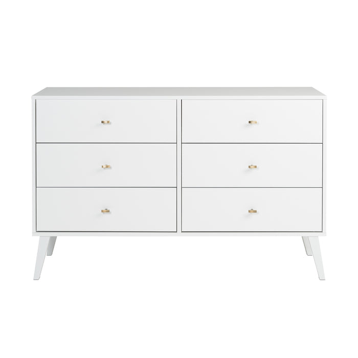 Commode Milo à 6 tiroirs - blanche