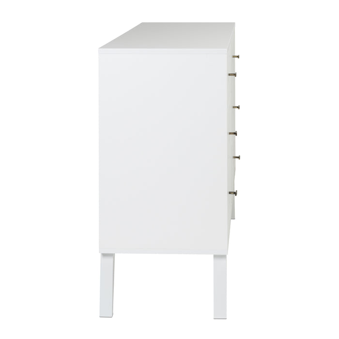 Commode Milo à 6 tiroirs - blanche