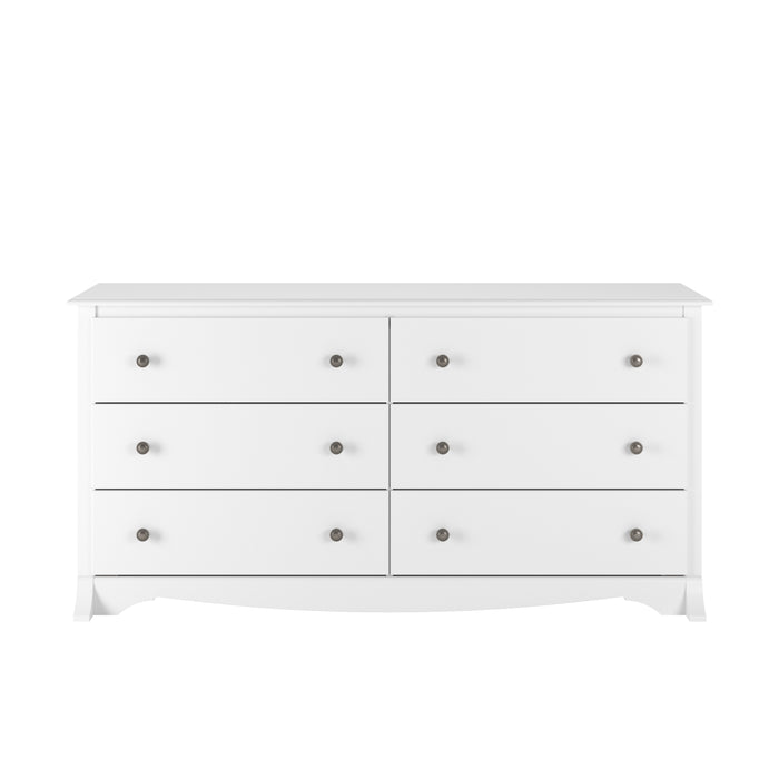 Commode Monterey à 6 tiroirs - blanche