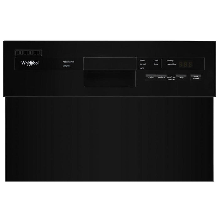 Lave-vaisselle encastré Whirlpool de 18 po et de 50 dBA avec commandes à l’avant - noir - WDPS5118PB