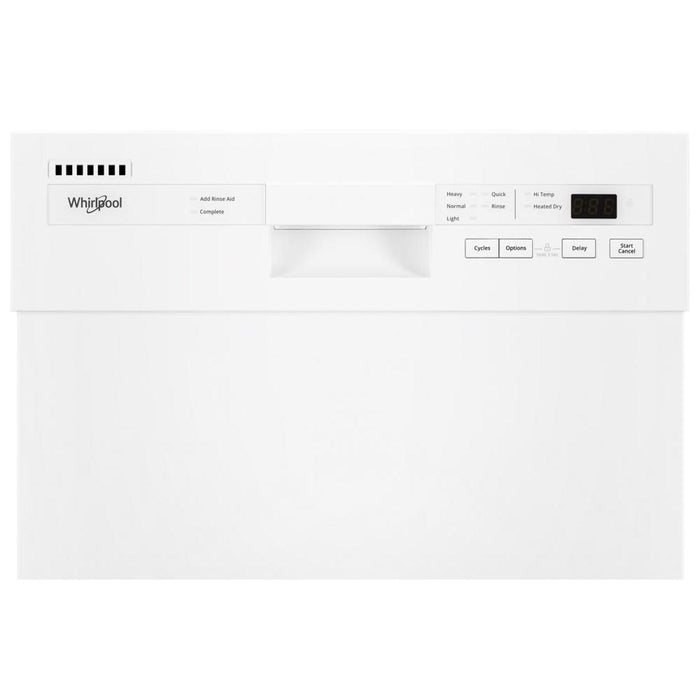 Lave-vaisselle encastré Whirlpool de 18 po et de 50 dBA avec commandes à l’avant - blanc - WDPS5118PW