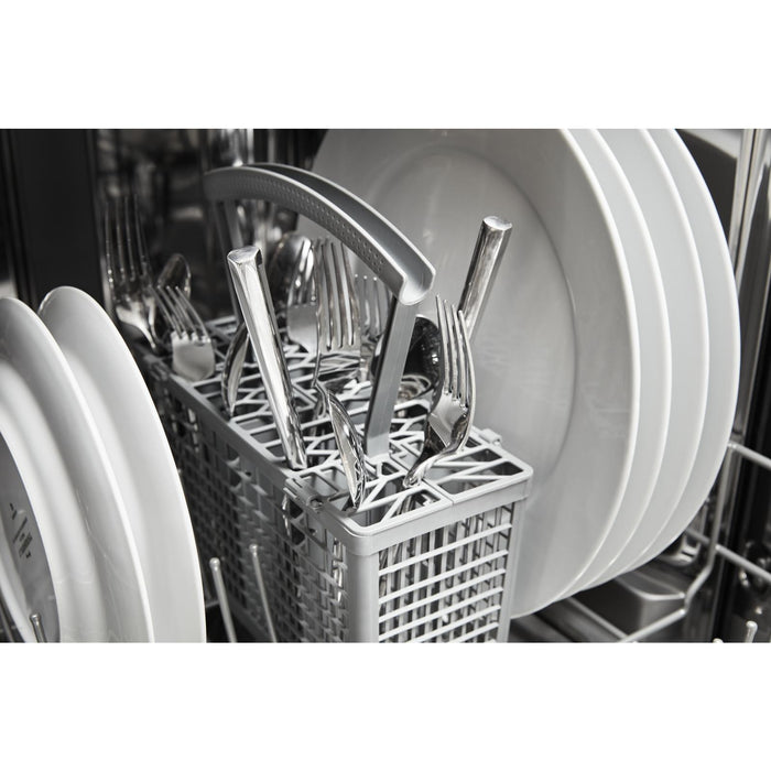 Lave-vaisselle encastré Whirlpool de 18 po et de 50 dBA avec commandes à l’avant - blanc - WDPS5118PW